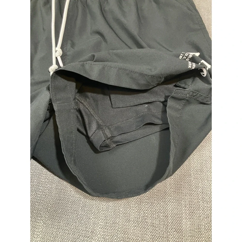 Abercrombie‎ & Fitch Mens Black Logo Swim Trunks 5 Inch Inseam XL Stretch